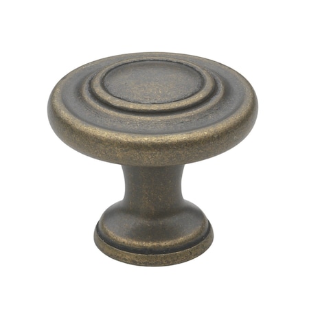 Gliderite Hardware 1-1/4 in. Antique Brass Rippled Cabinet Knob, 10PK 5415-AB-10